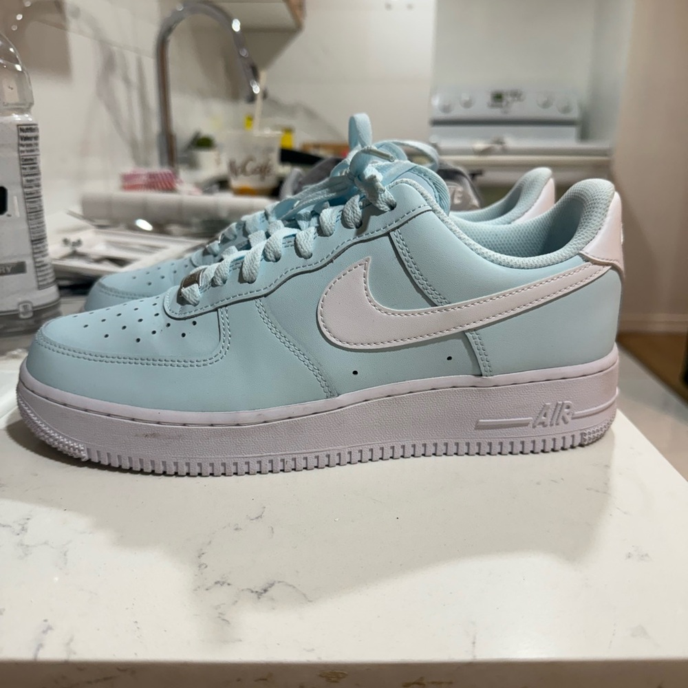 Nike Pastel Blue and White Air Sneakers - Picture 3 of 4